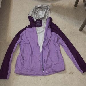 Purple raincoat with pockets